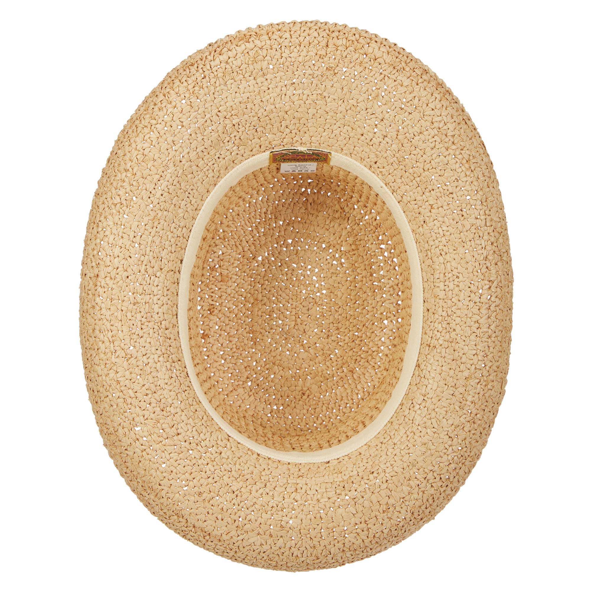Scala Women's Crocheted Packable Raffia Hat - Image 3