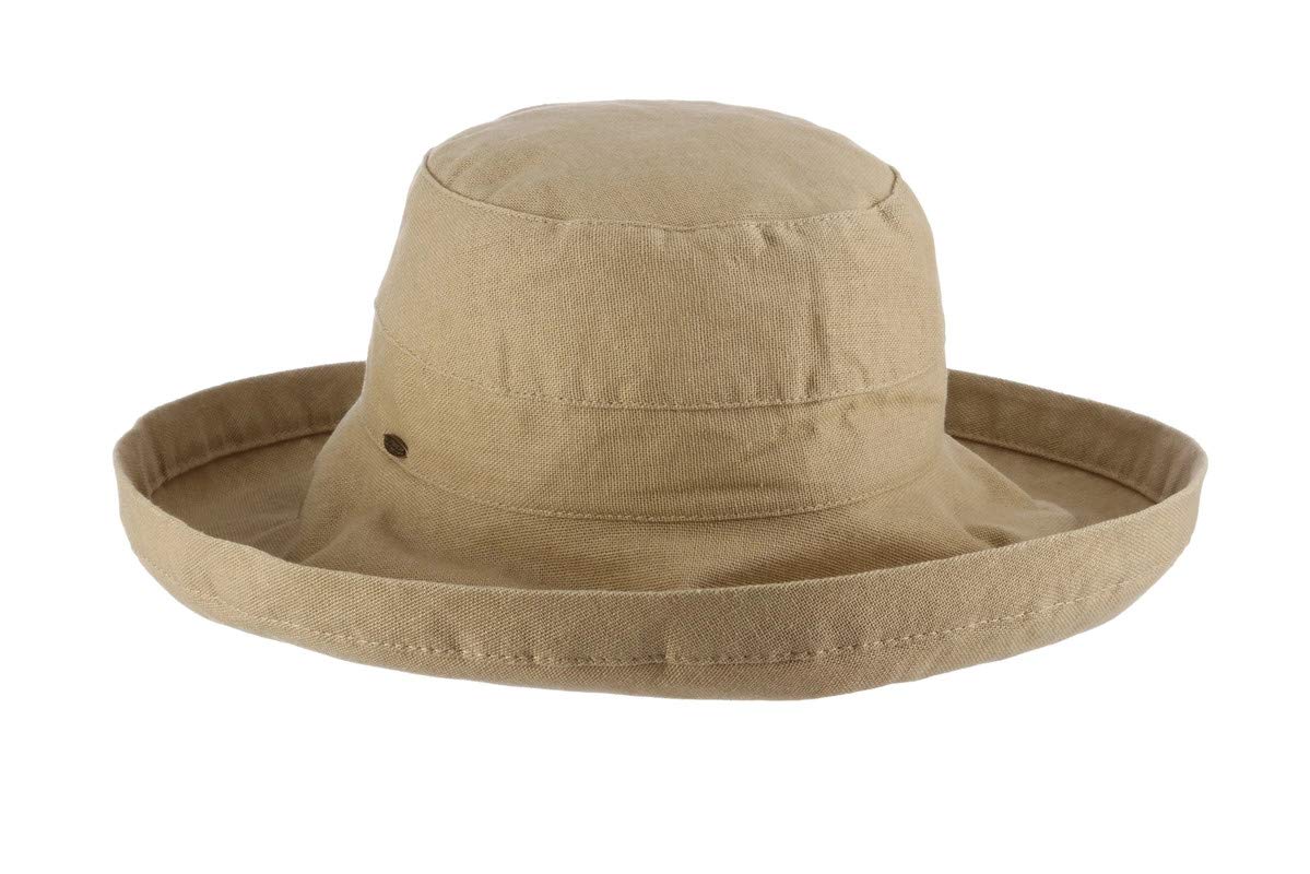 Scala womens Cotton Big Brim Hat With Inner Drawstring & Upf 50+ Rating - Image 6